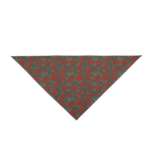 Leafy Tails II Tie On Dog Bandana