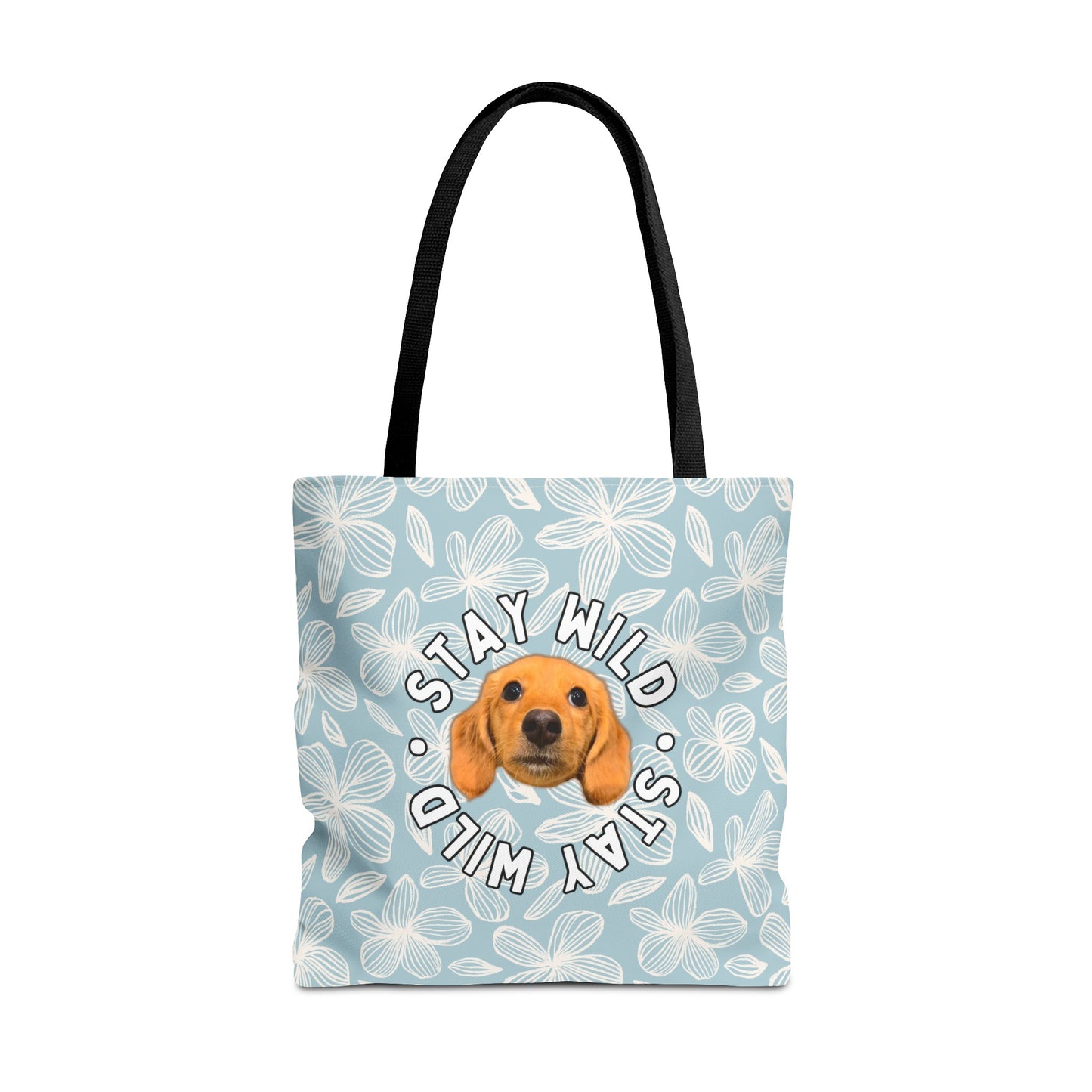 Bloom Blue Custom Tote Bag