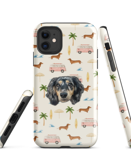 Tough Case for iPhone® - Beach Cruisin' Wiener Dogs