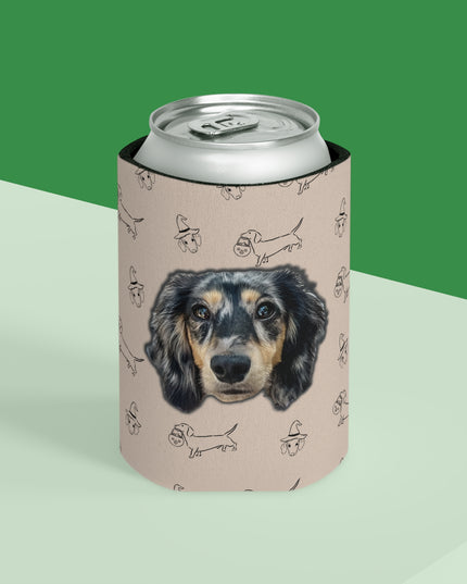 Dachshund Stroll Halloween Edition Custom Can Cooler Coozie