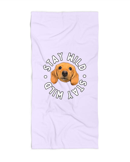 Pastel 'Stay Wild' Custom Beach Towel