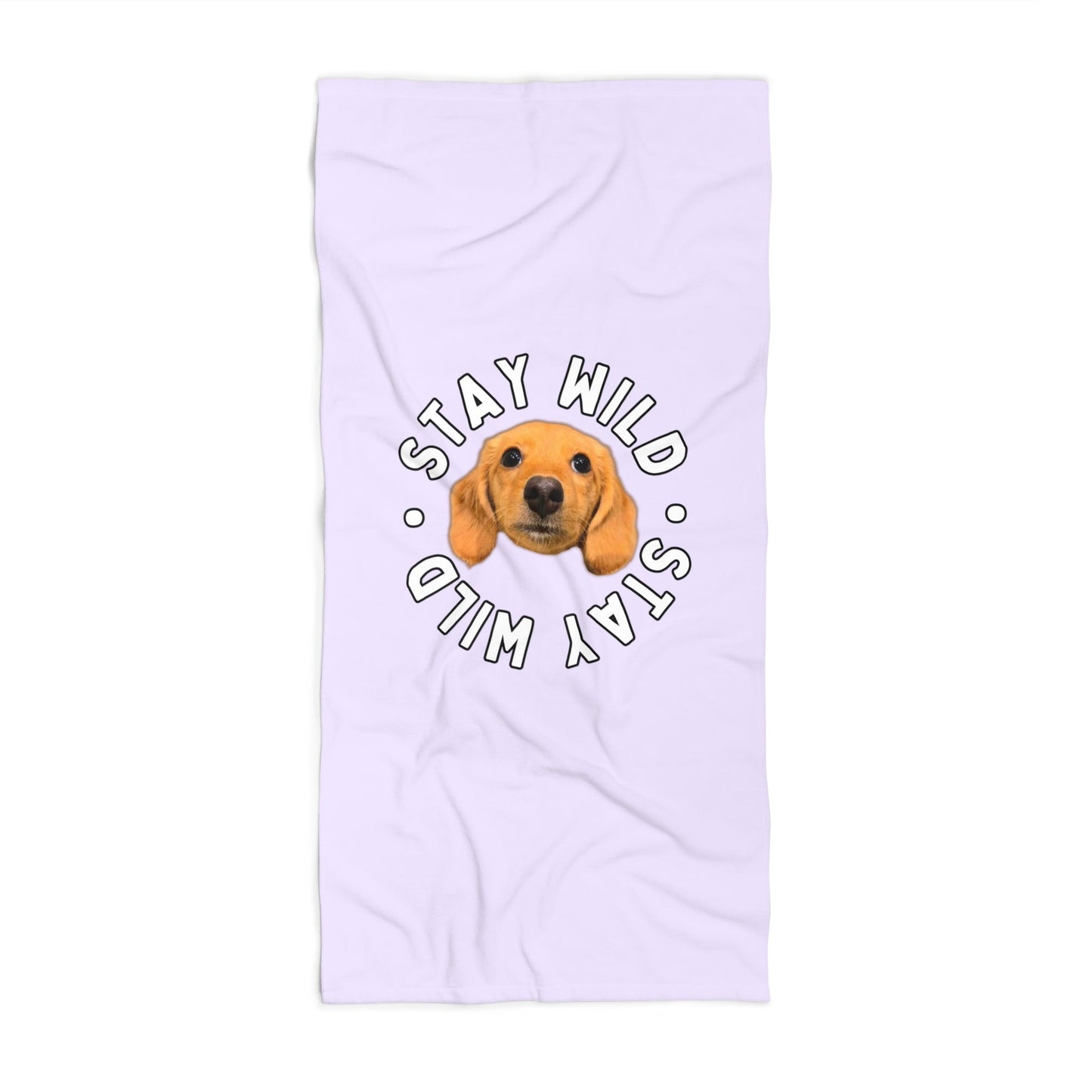 Pastel 'Stay Wild' Custom Beach Towel