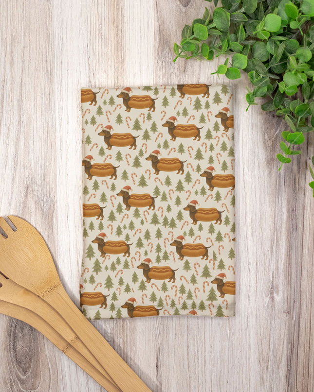 Hostess Towel - Dachshing Through The Bun