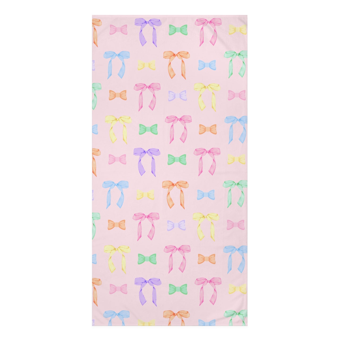 Pastel Bow Party Custom Beach Towel