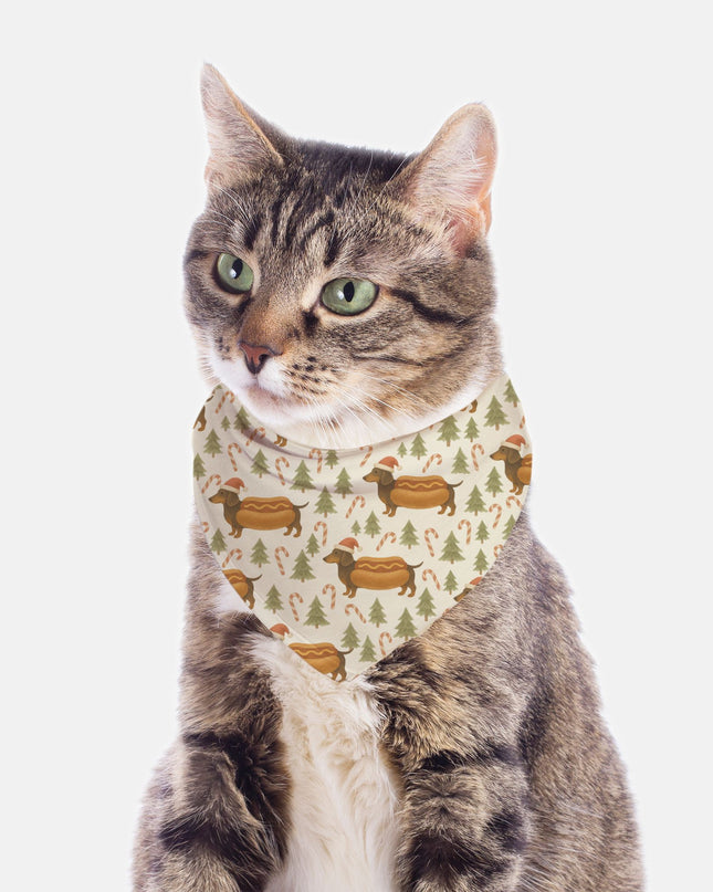 Tie On Dog Bandana - Dachshing Through the Bun