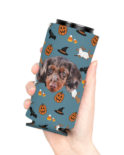 Happy Halloweenie Custom Can Cooler Koozie