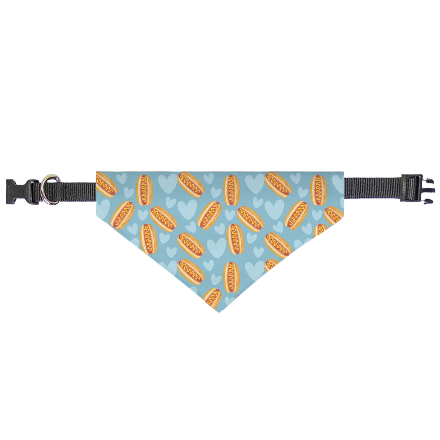 Heart Hotdogs Collar Dog Bandana