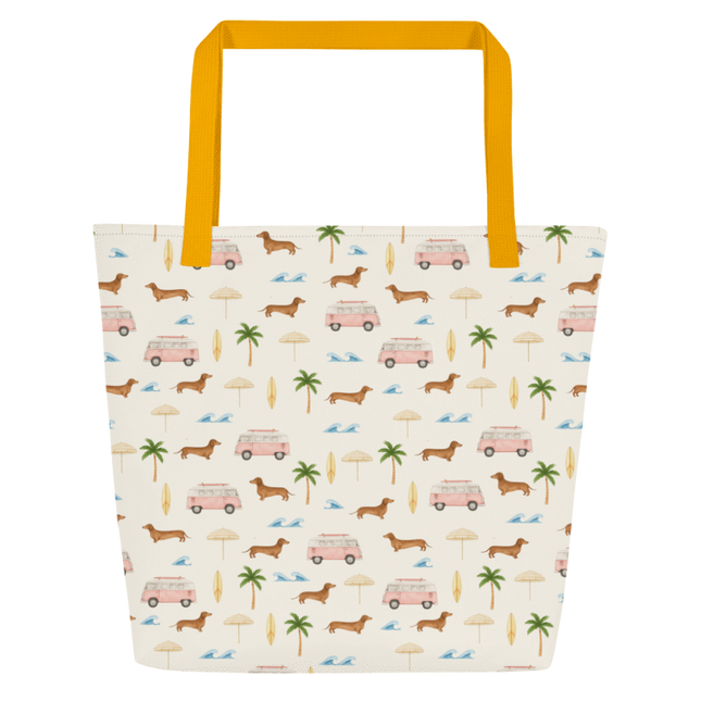 Tote Bag - Beach Cruisin' Wiener Dogs