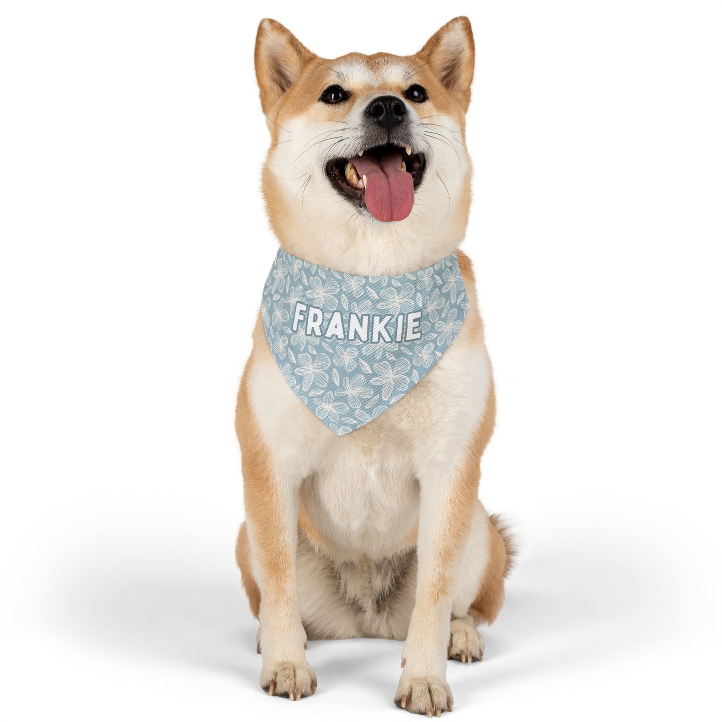 Blue Bloom Collar Bandana