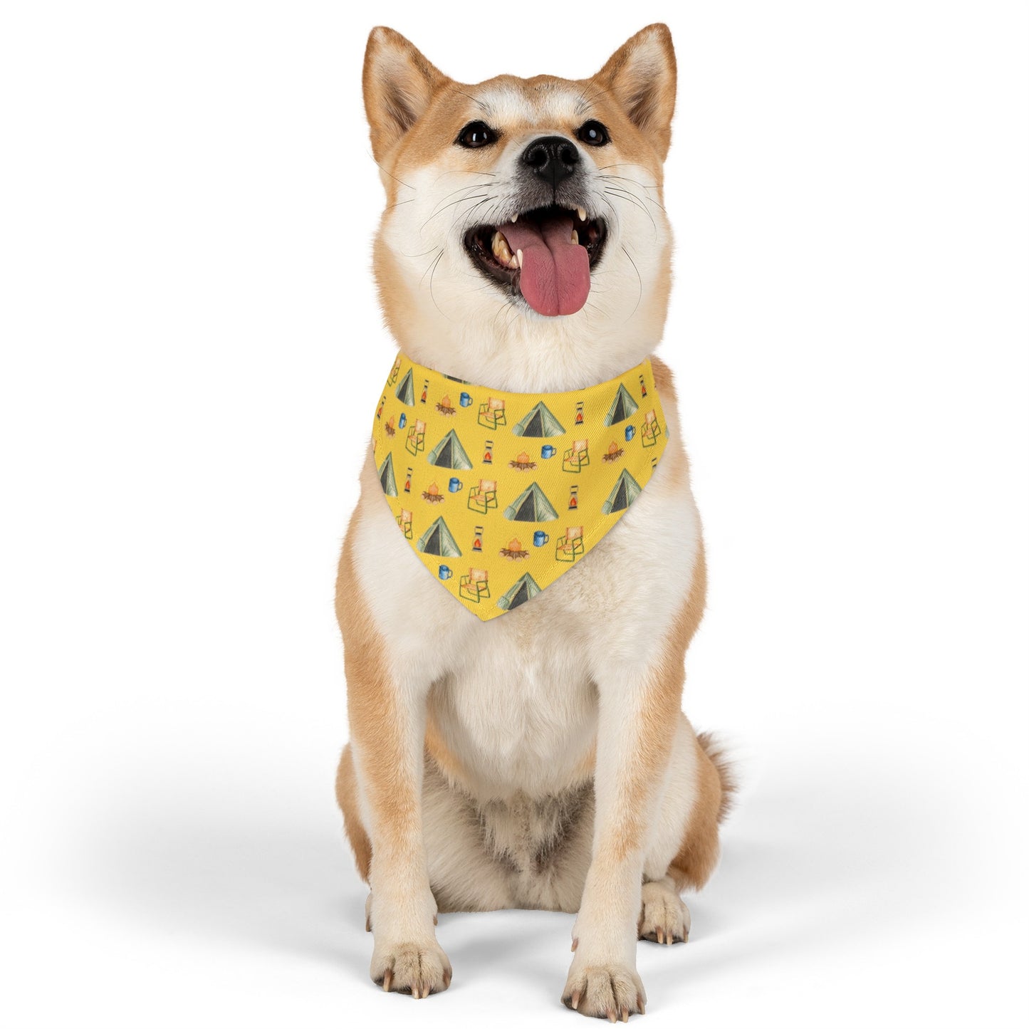 Let's Go Camping Collar Pet Bandana