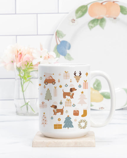 Christmas Coffee Mug - Dachshund Holiday Wishes