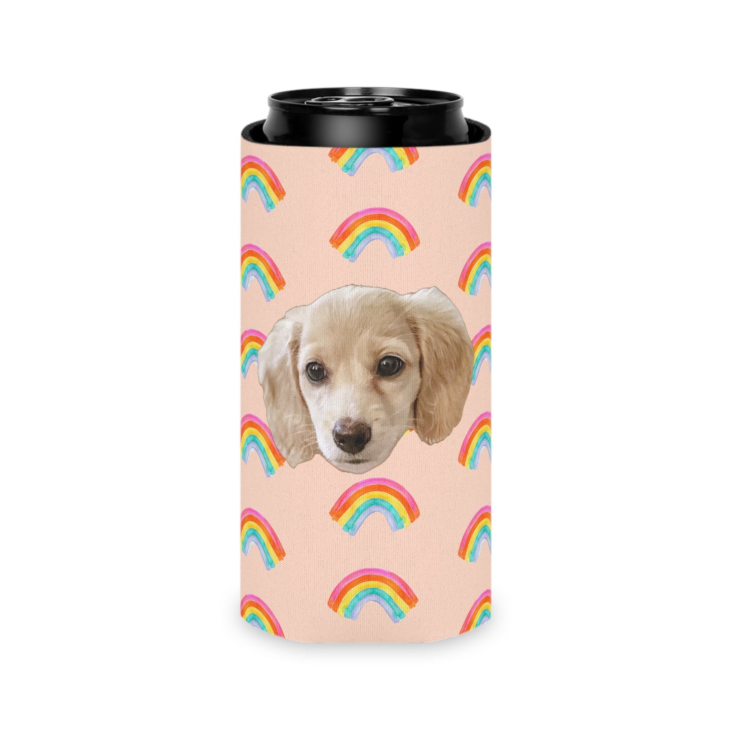 Radiant Rainbow Custom Can Cooler Coozie