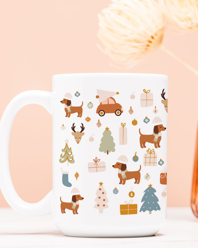 Christmas Coffee Mug - Dachshund Holiday Wishes