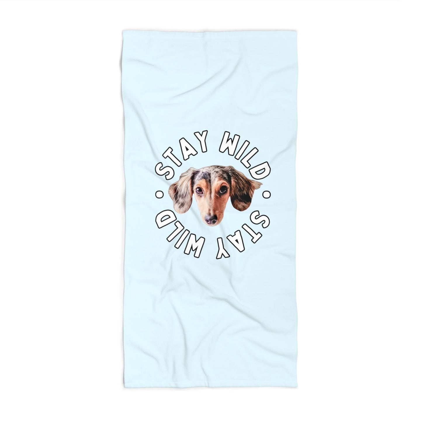 Pastel 'Stay Wild' Custom Beach Towel