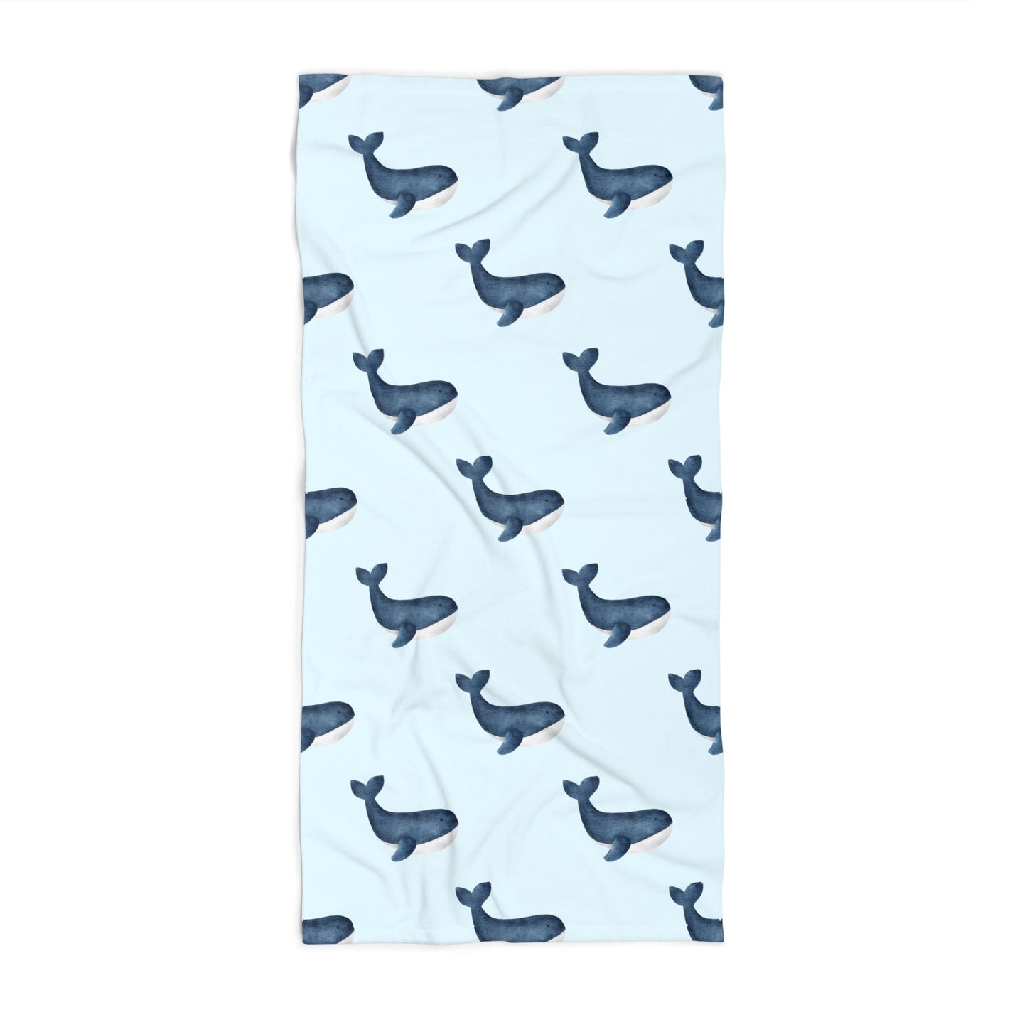 Whale Wishes Custom Beach Towel