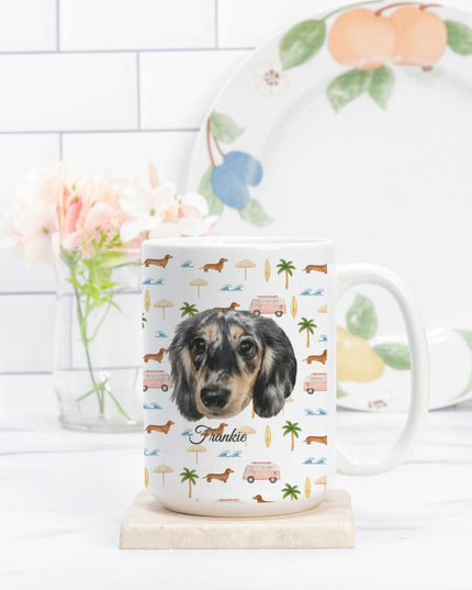Coffe Mug - Beach Cruisin Wiener Dogs