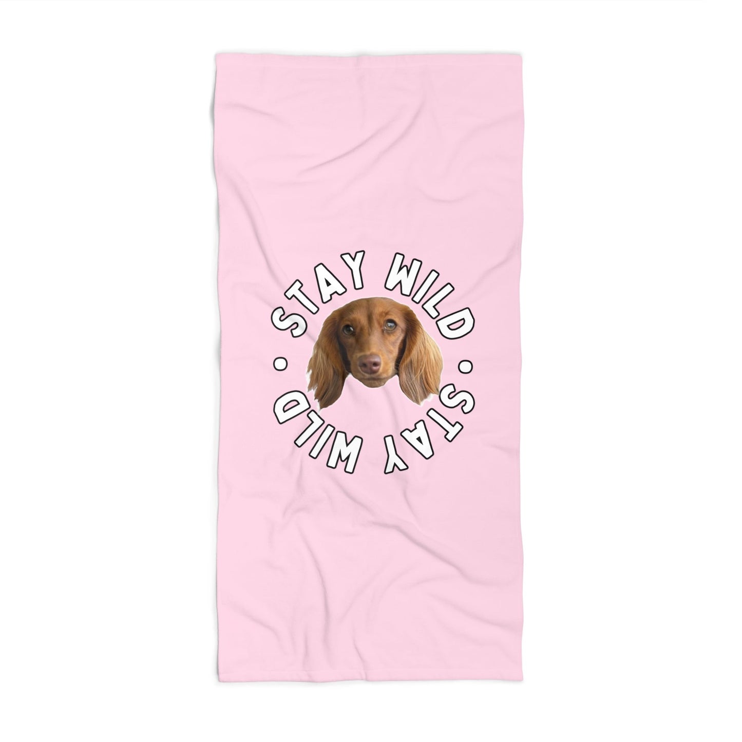 Pastel 'Stay Wild' Custom Beach Towel