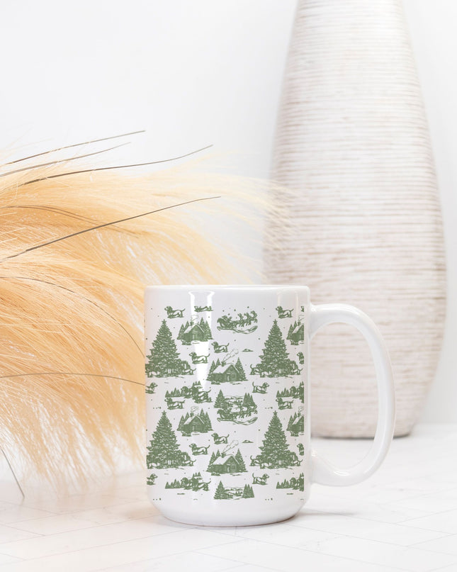 Christmas Coffee Mug - Doxie Christmas Toile