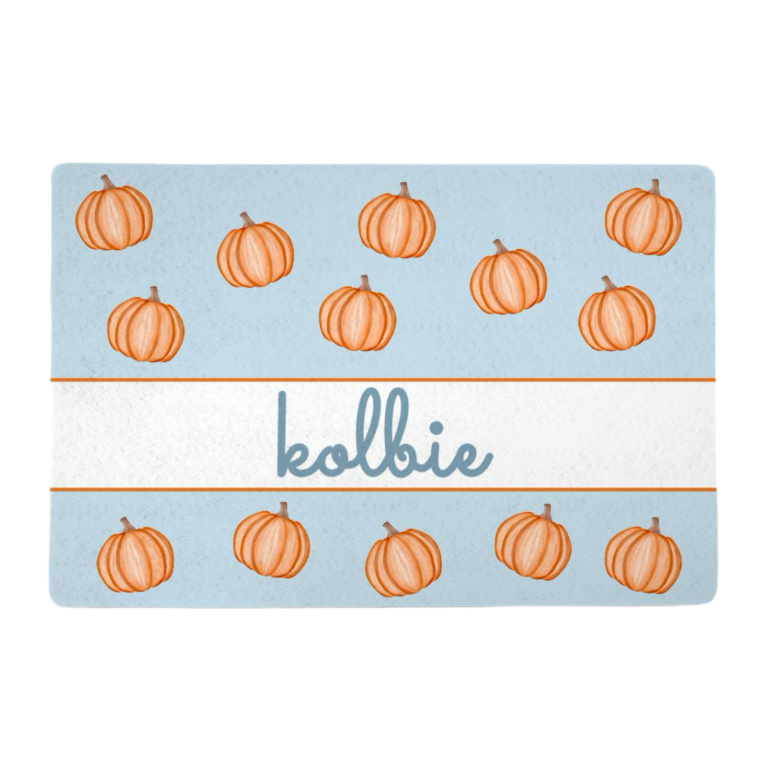 Pumpkin Patch Party Pet Food Mat (12x18)