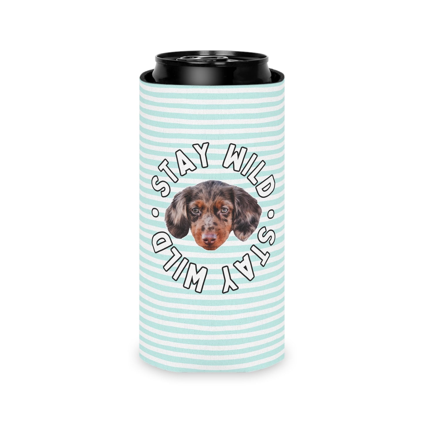 Stay Wild Stripes Custom Can Cooler Coozie