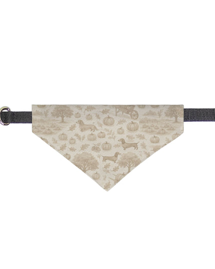 Dog bandana with small dog pattern on a white background