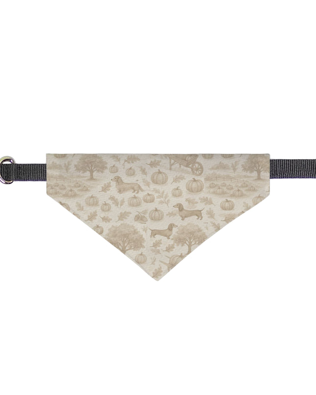 Dog bandana with small dog pattern on a white background