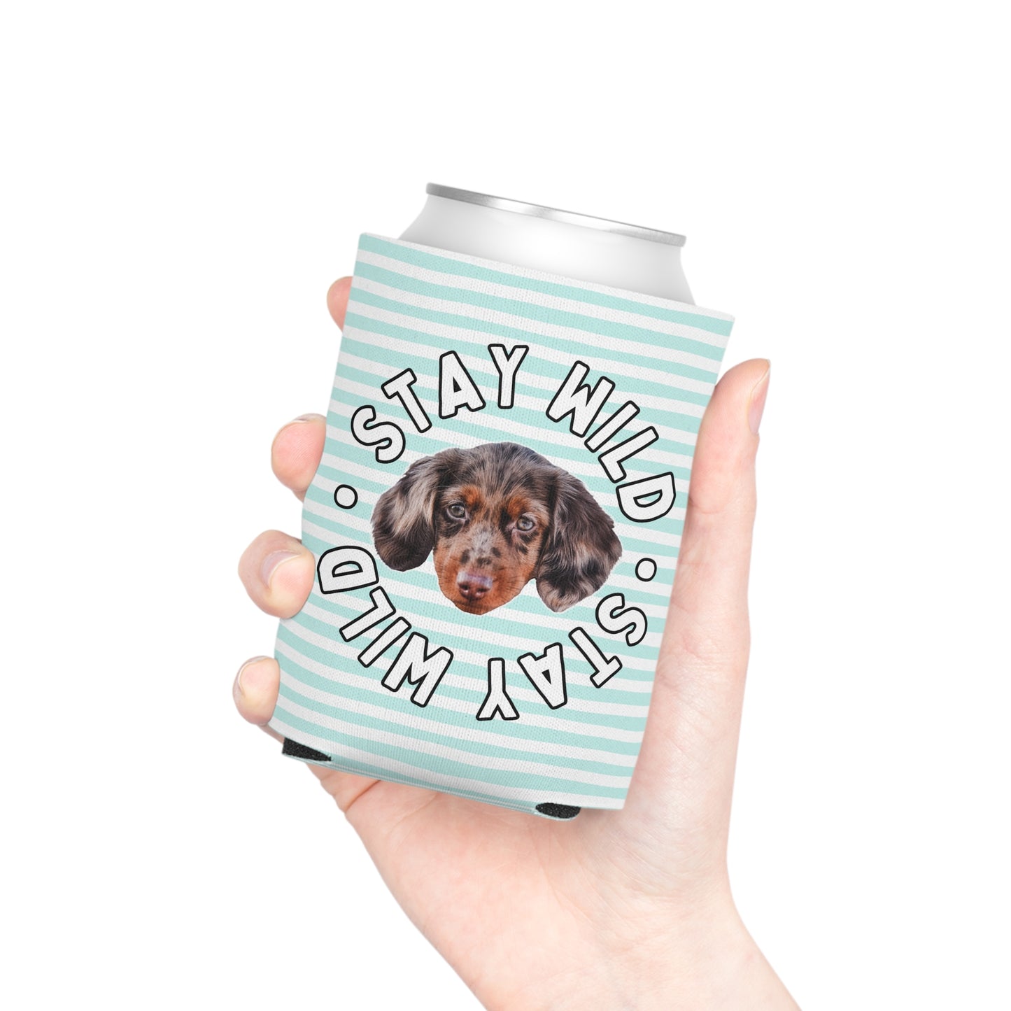 Stay Wild Stripes Custom Can Cooler Coozie