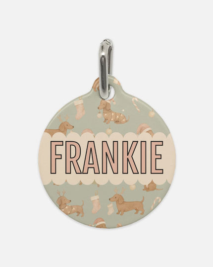 Pet Tag - Deck The Dachshund Paws