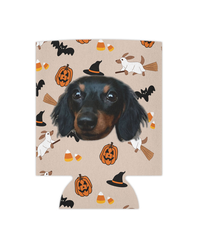 Happy Halloweenie Custom Can Cooler Koozie