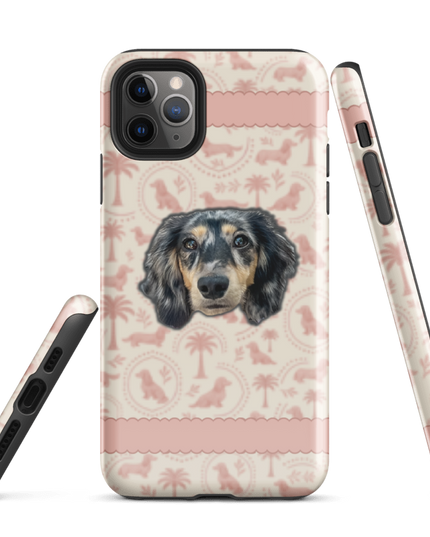 iPhone® Tough Case – Blush Doxie Tropic Toile