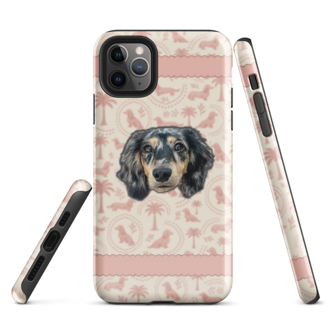 iPhone® Tough Case – Blush Doxie Tropic Toile