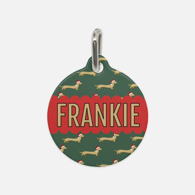 Pet Tag - Dach of Gold Santa Hats