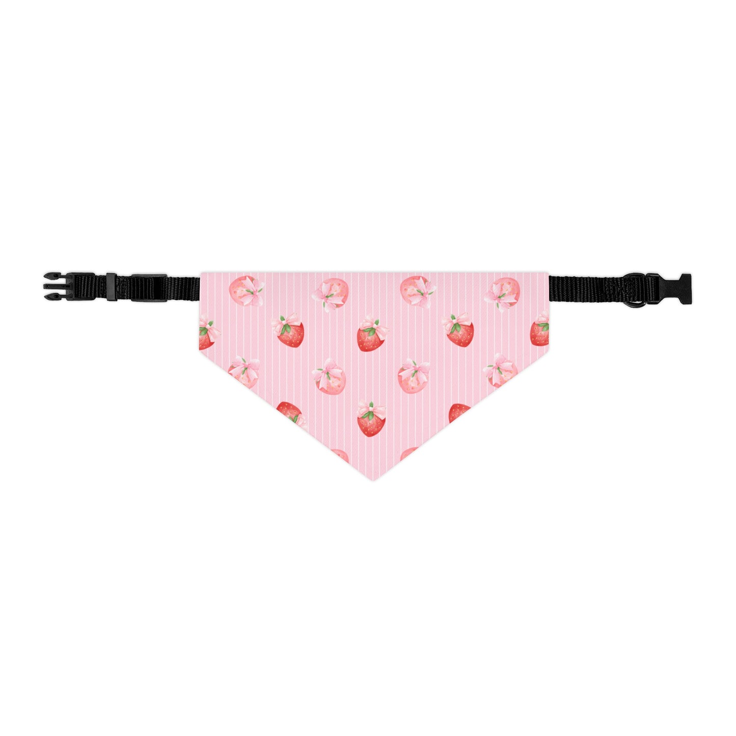 Strawberry Coquette Dog Collar Bandana