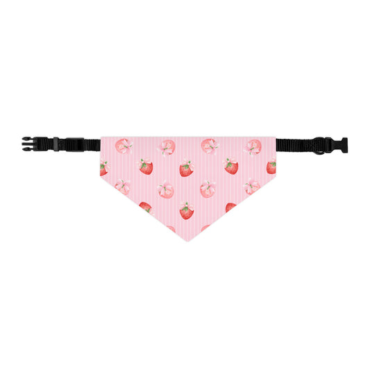 Strawberry Coquette Dog Collar Bandana