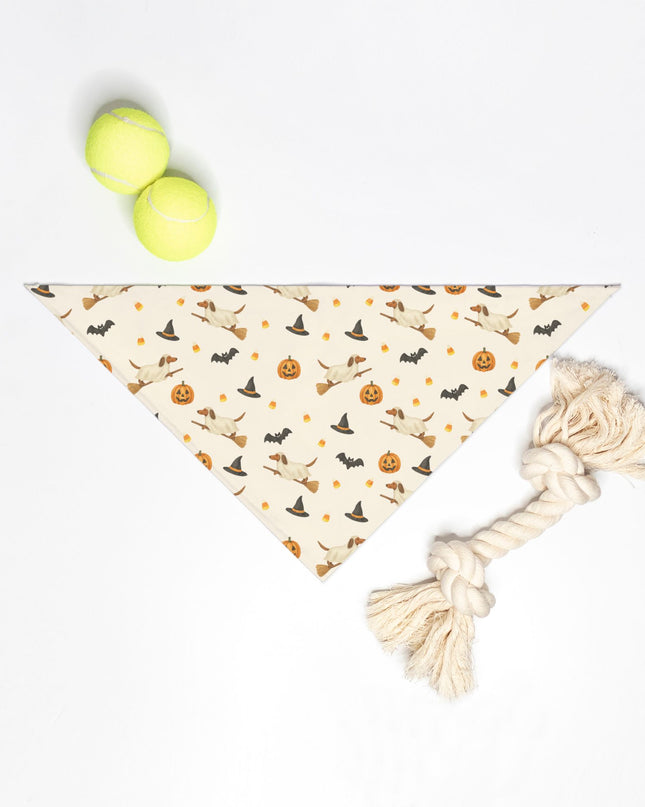 Tie-On Dog Bandana - Happy Halloweenie