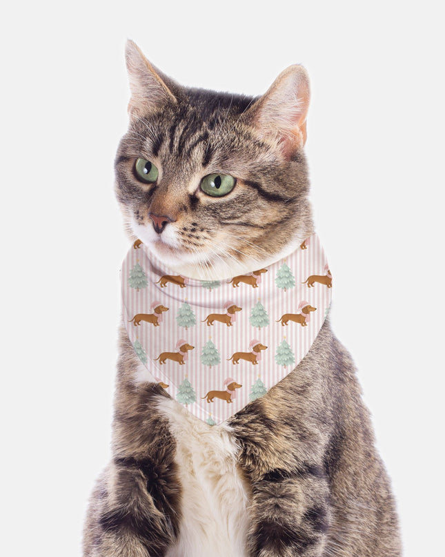 Dog Bandana - Stripes Santa Slay
