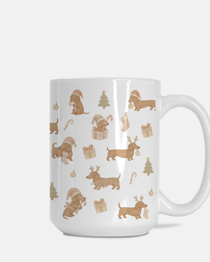 Christmas Coffee Mug - Deck The Dachshund Paws