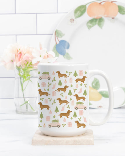 Christmas Coffee Mug - Rustic Christmas Wiener Wonderland