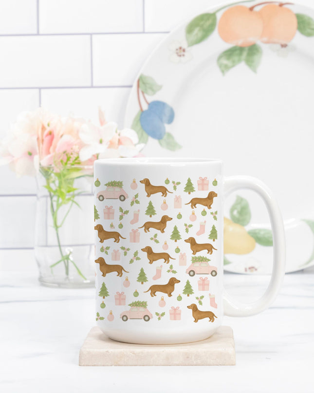 Christmas Coffee Mug - Rustic Christmas Wiener Wonderland