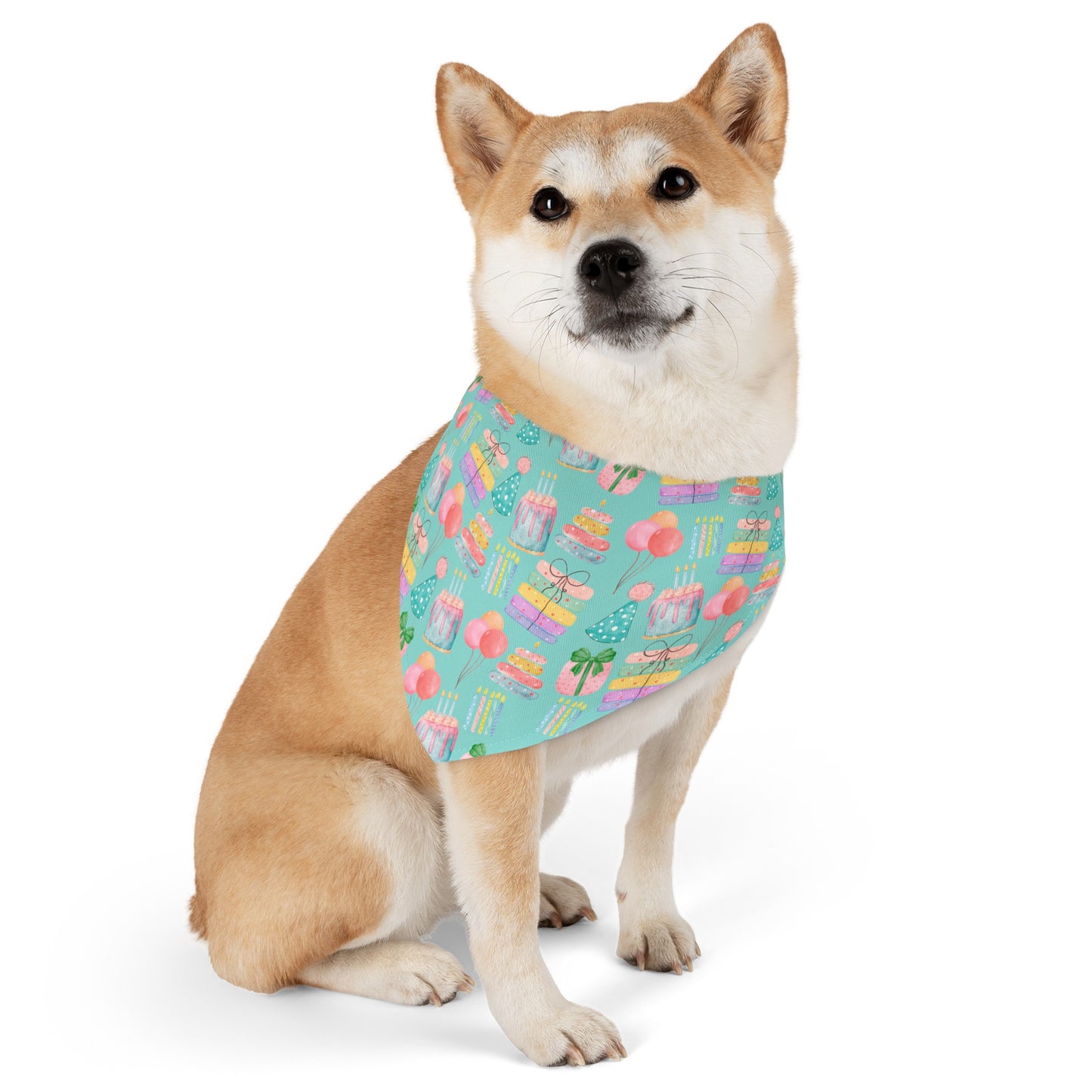 Teal Birthday Collar Bandana