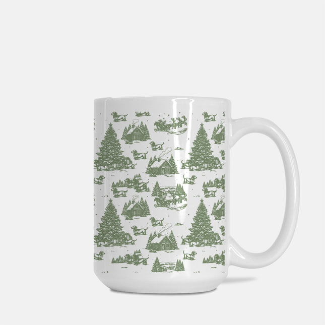 Christmas Coffee Mug - Doxie Christmas Toile
