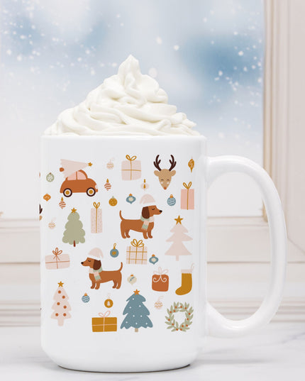 Christmas Coffee Mug - Dachshund Holiday Wishes