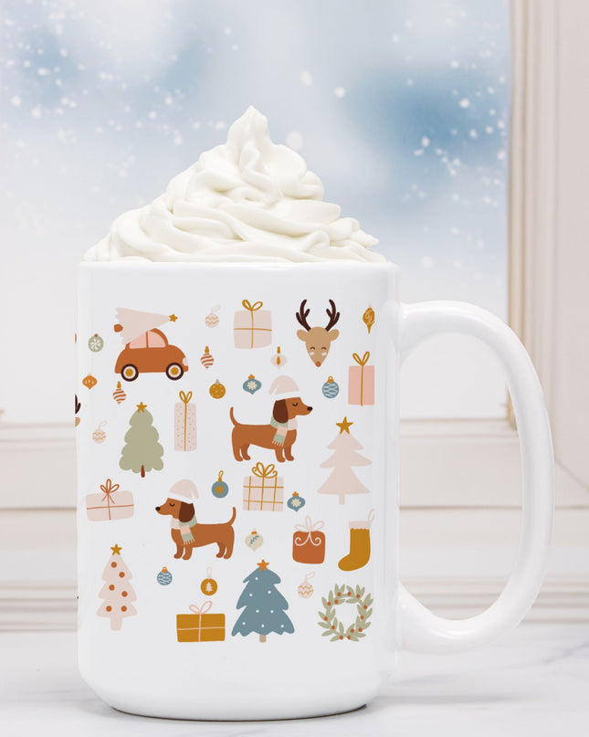 Christmas Coffee Mug - Dachshund Holiday Wishes
