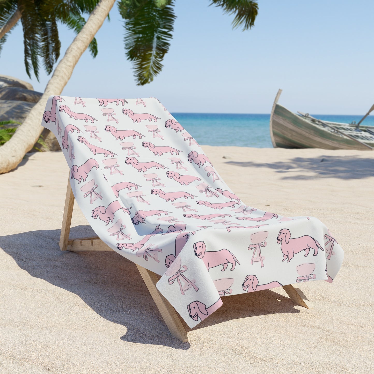 Puppies & Prosecco Beach Towel