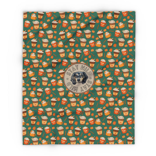 Custom Velveteen Plush Pumpkin Spice Pawtte Blanket