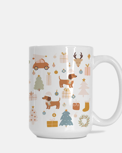 Christmas Coffee Mug - Dachshund Holiday Wishes