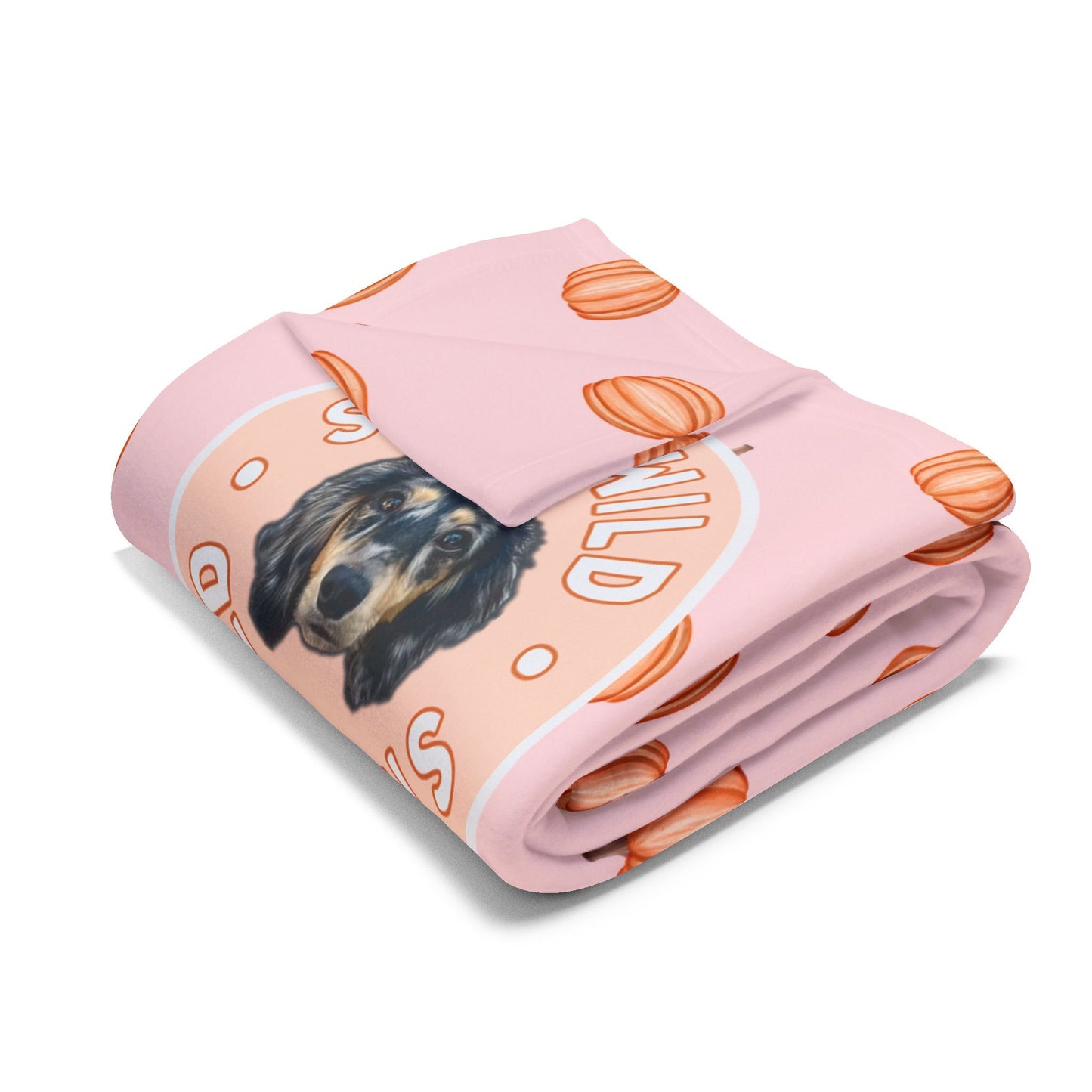 Custom Velveteen Plush Pumpkin Pastel Party Blanket