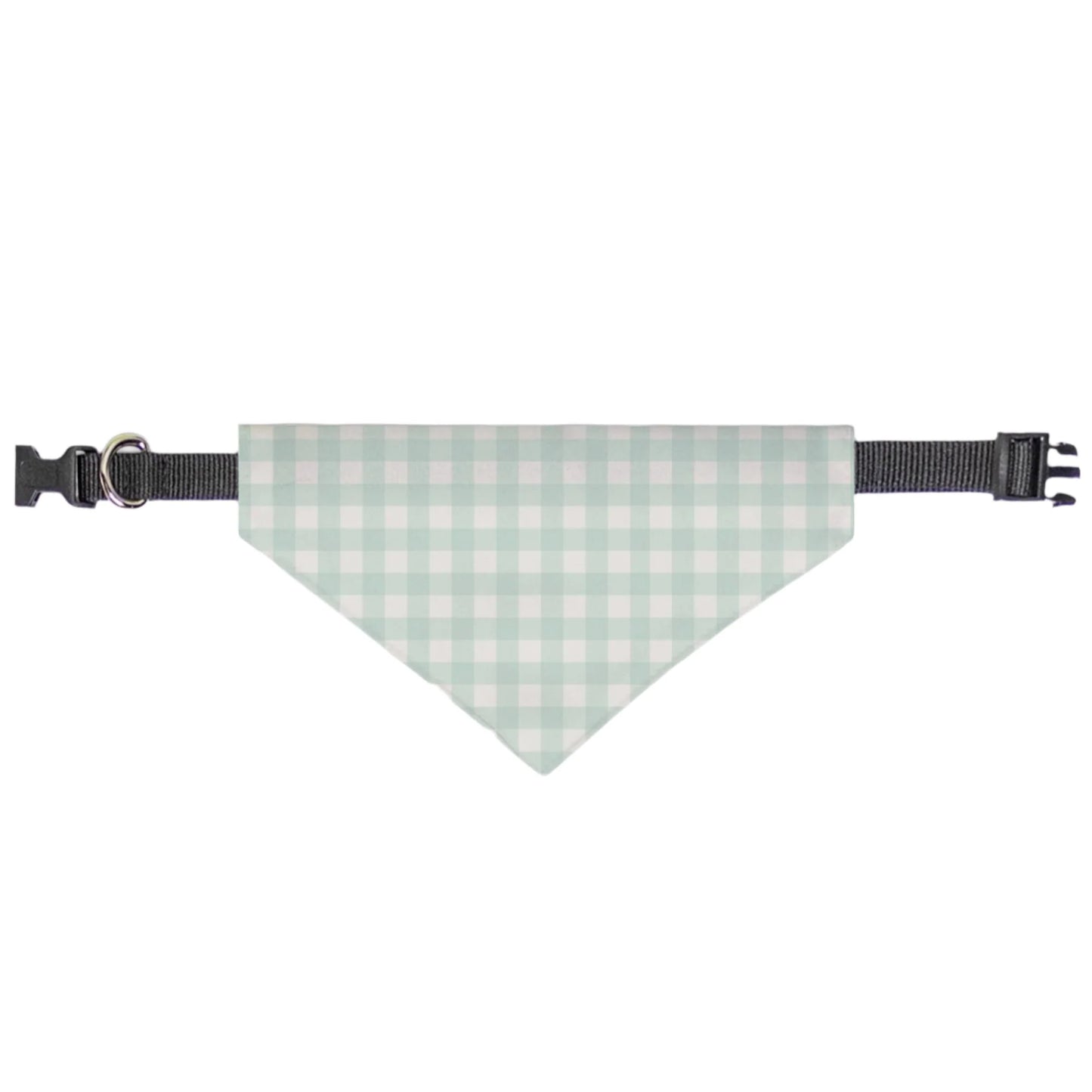 Taupe Gingham Collar Bandana