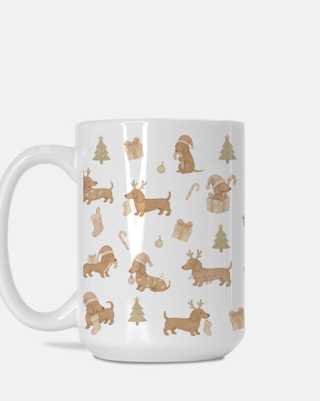 Christmas Coffee Mug - Deck The Dachshund Paws