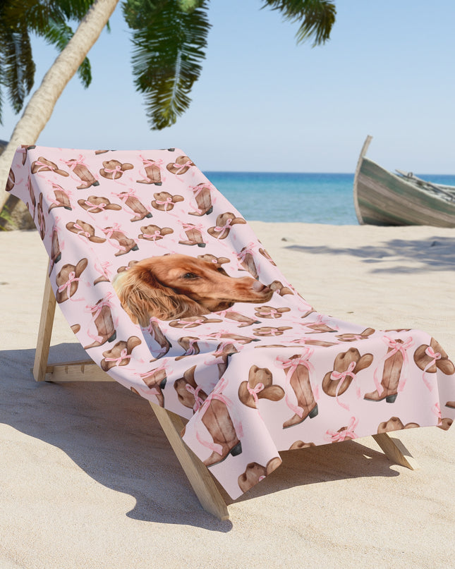 Cowgirlie Coquette Custom Beach Towel